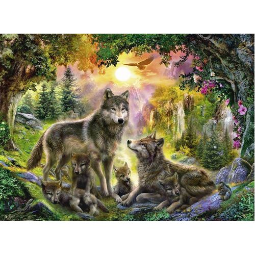 Ravensburger - Wolf Family in Sunshine Puzzle 500pc 