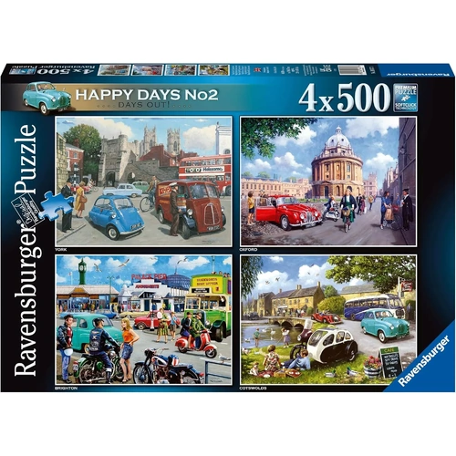 Ravensburger - Happy Days - Days Out Puzzle 4x500pc