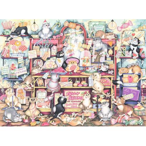 Ravensburger - Crazy Cats Mr Catkins Confectionery Puzzle 500pc