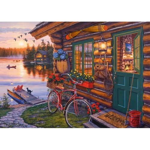 Schmidt - Lakeside Hut with Bike Puzzle 1000pc