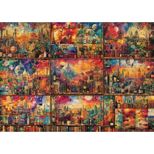 Schmidt - Books, Wine and Travel Puzzle 2000pc