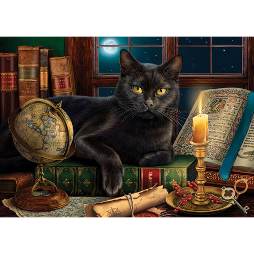 Buy Sunsout - Black Cat By Candelight Large Piece Puzzle 500pc