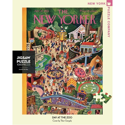 New York Puzzle Company - Day at the Zoo Puzzle 1000pc